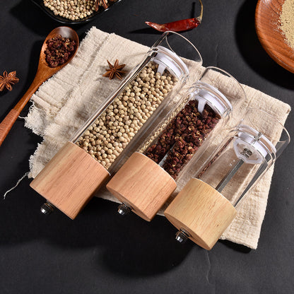 Halcen Acacia Wood & Acrylic Salt and Pepper Grinder