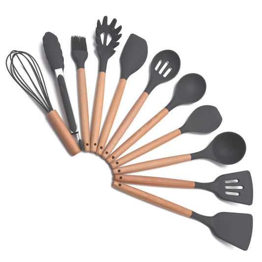 Verona Silicone & Wood Kitchen Utensil Set
