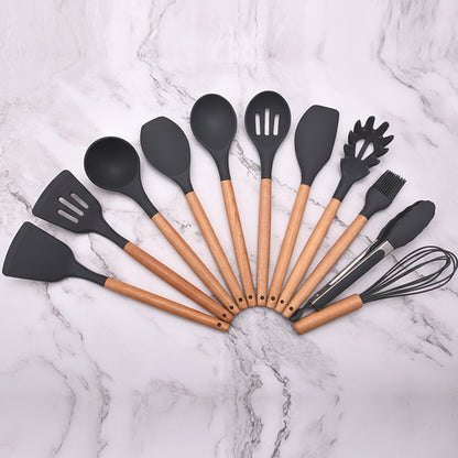 Verona Silicone & Wood Kitchen Utensil Set