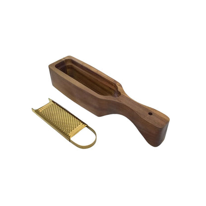Marev Acacia Wood Tabletop Grater - Cheese, Ginger & Radish