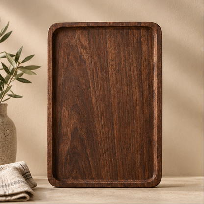 Ardenne North American Walnut Wood Large Square Serving Tray