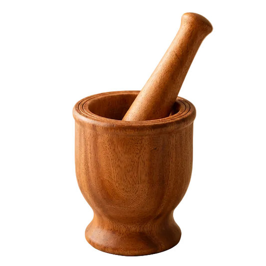Wooden Mortar and Pestle