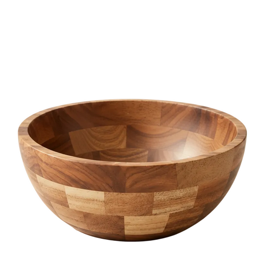 Mosaic Acacia Wood Salad Bowl